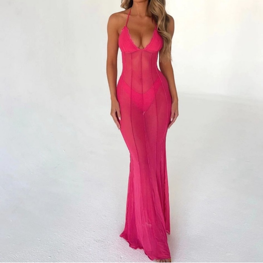 Annabelle Maxi Dress Hot Pink